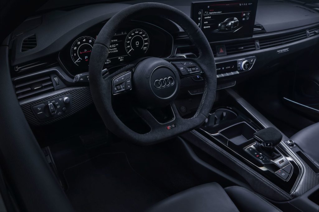 2021 Audi RS 5 Ascari launch edition interior layout.