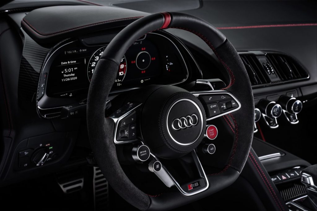 Audi R8 Panther Edition steering wheel. 